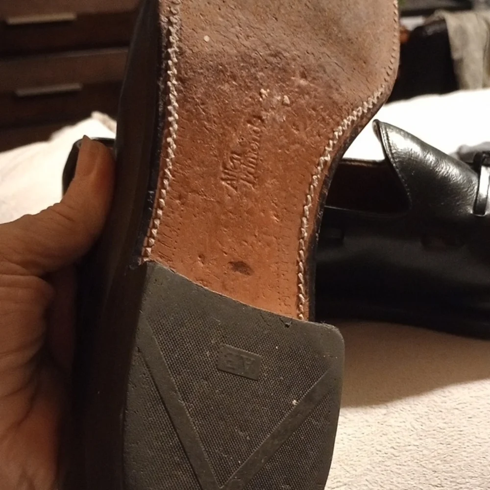 Allen Edmonds Black Leather Slip-On Loafers